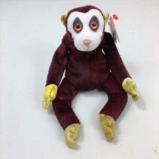 Ty Beanie Babies Zodiac Collection Original Burgundy Gold Monkey 8" Retired