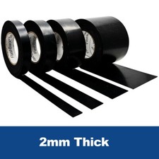 2mm Thick - Black Solid Rubber Strips Commercial Grade Rolls Sheeting Sealing UK