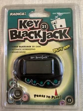Radica Key Chain Video Blackjack 21 Electronic Card Game Black Jack Keychain NEW