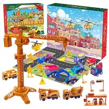 Christmas Countdown Advent Calendar Construction Theme Cars Toys Blind Box Gift