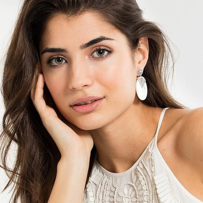 Orecchini Thomas Sabo in Argento 925 traforato e Madreperla Africa H1932m - Immagine 2 di 2