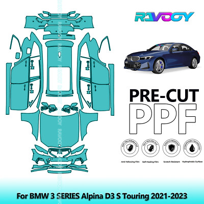 PreCut Paint Protection Film PPF For BMW 3 SERIES Alpina D3 S Touring 2021-2023