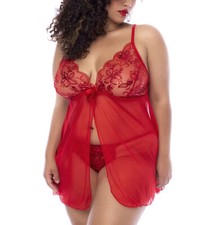 Mapale Sheer Babydoll with Matching G-String 7559 7559X