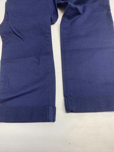 Girl's 7 Faded Glory Navy Khaki Chino Roll Cuff Capri Pants Uniform Capris LG - Picture 7 of 12