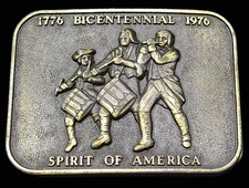 Bicentennial Spirit Of America United States Patriotic Vintage Belt Buckle