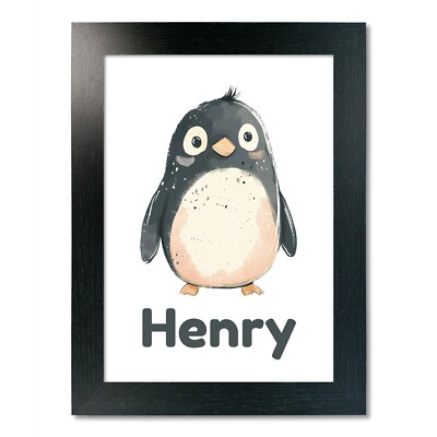 Pinguin Kinderzimmer Aquarell Wandbilder. Für Baby, Jungen Mädchen Kinder, Schlafzimmer.