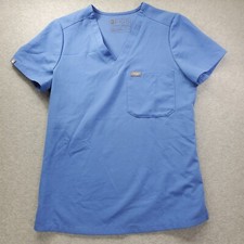FIGS Technical Collection Women s Catrina Scrub Top Size XS Blue Chest 38 in