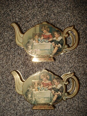 LOT OF TWO B. SHACKMAN & CO, VICTORIAN 14-PIECE MINI TEA SET IN TEAPOT BOX