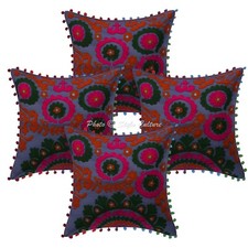 Suzani Cushion Cover Bohemian Sofa Cover Ethnic Indian Decorative Home Decor