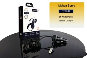 Mgbca Sonic Type-C Car Charger, for Galaxy A54/A53 5G/A52 PD QC 3.0 Fast 51 Watt