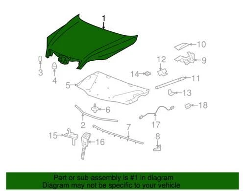 Chevrolet Saturn Captiva Sport Vue original GM 2008-2015 montaje capó 19179654 Foto 2 de 2