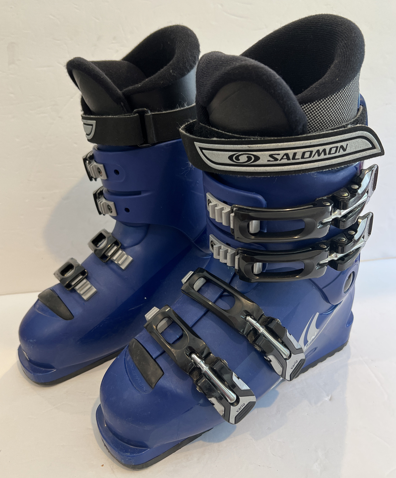 Scarponi da sci Salomon Performa T4 in ottime condizioni. Flex 40. Blu Mondo 24.5 US Uomo 39.