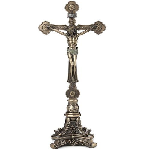 Statuette Gabriel En Polyrésine Couleur Bronze - Déco Religieuse