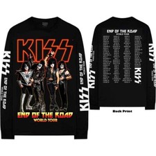 KISS End Of The Road Tour L/S Shirt Black New
