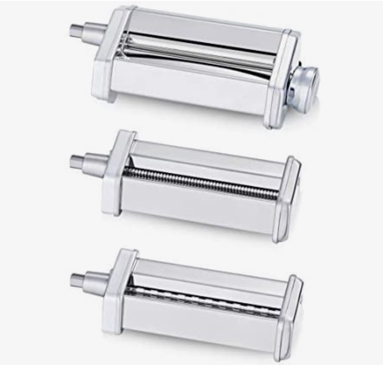 Stand Mixer Pasta Attachment Set with Sheet Roller Spaghetti Fettuccine Cutter-image