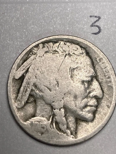 1915-S  BUFFALO NICKEL, good condition, #3