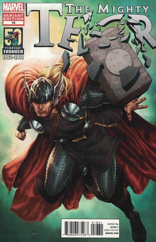 MIGHTY THOR #18 THOR 50TH ANNIV MCNIVEN VARIANT MARVEL 120722