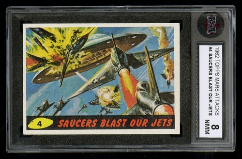 1962 Topps Mars Attacks #4 Saucers Blast Our Jets — KSA 8