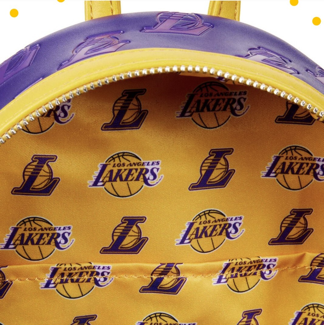Loungefly NBA Los Angeles Lakers Logo Mini Backpack NWT  display picture 1