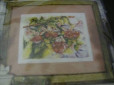Orchidea Pink Fuschias Embellished Aida Cross Stitch Kit 12 x 9'' (30 x 22.9cm)
