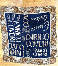 ENRICO COVERI Animal Print Silk Scarf