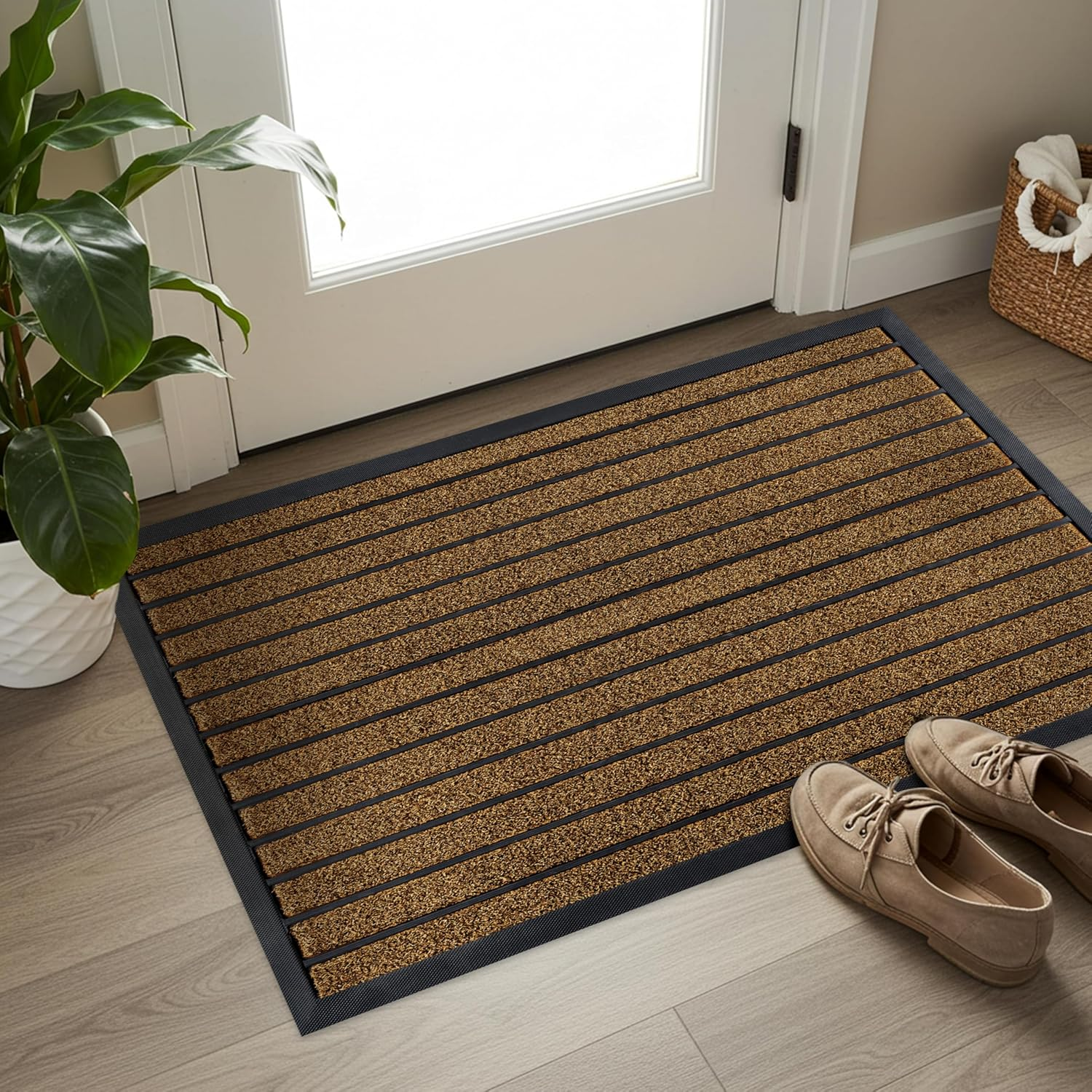 Extra Durable Door Mat - Dirt Trapping Outdoor Welcome Mats - Non-Slip Outdoor I