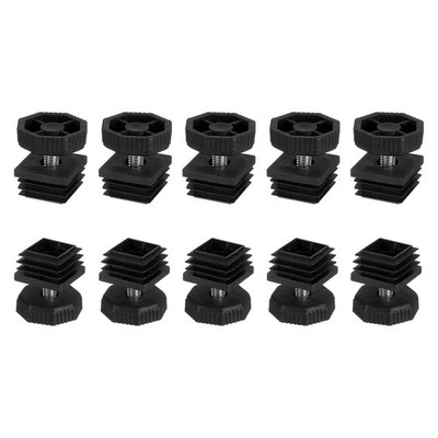 DTGN verstellbare Nivellierfüße 30 x 30 mm - schwarz 10er Set