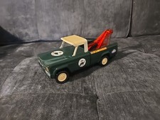 Vintage Pressed Steel Tonka Jeep Tow Wrecker Pick up Truck  GREEN