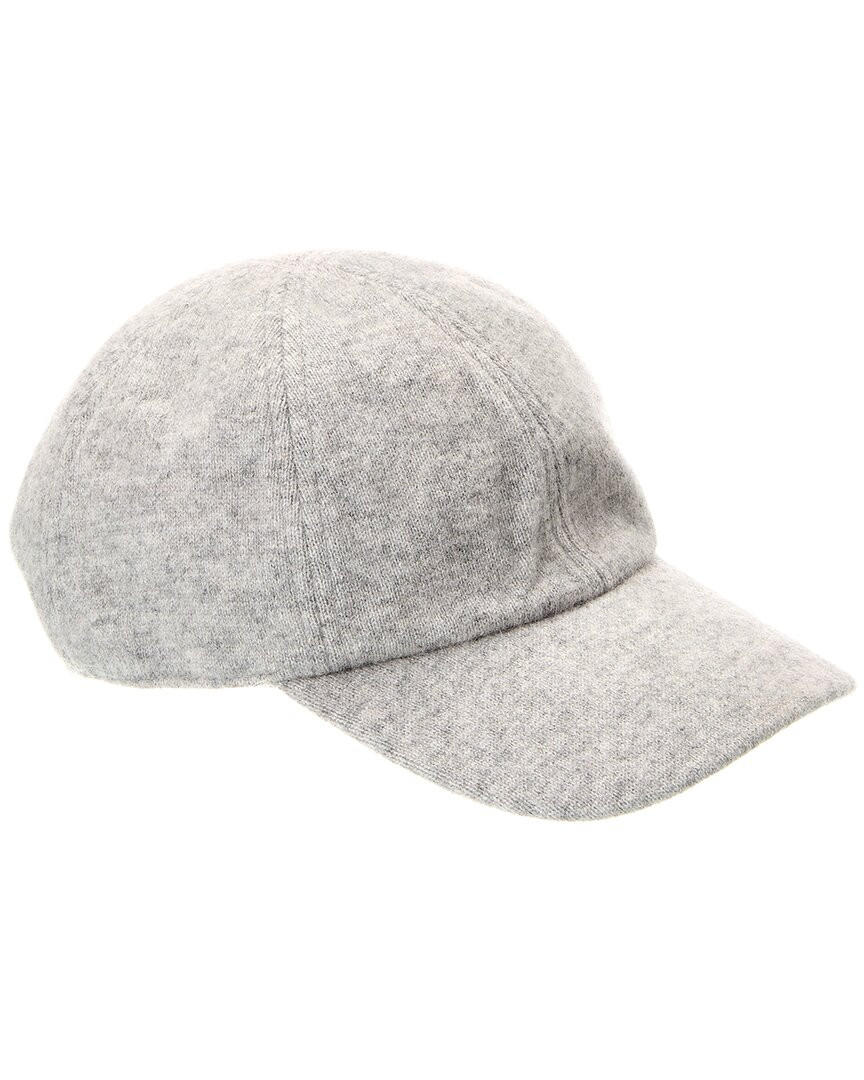 Вязаная кашемировая бейсболка из кашемира Amicale Cashmere Женская серая Lxl