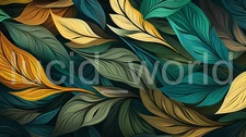 3 AI Art Colorful Leaves Pattern Digital Image Wallpaper PC Background Desktop