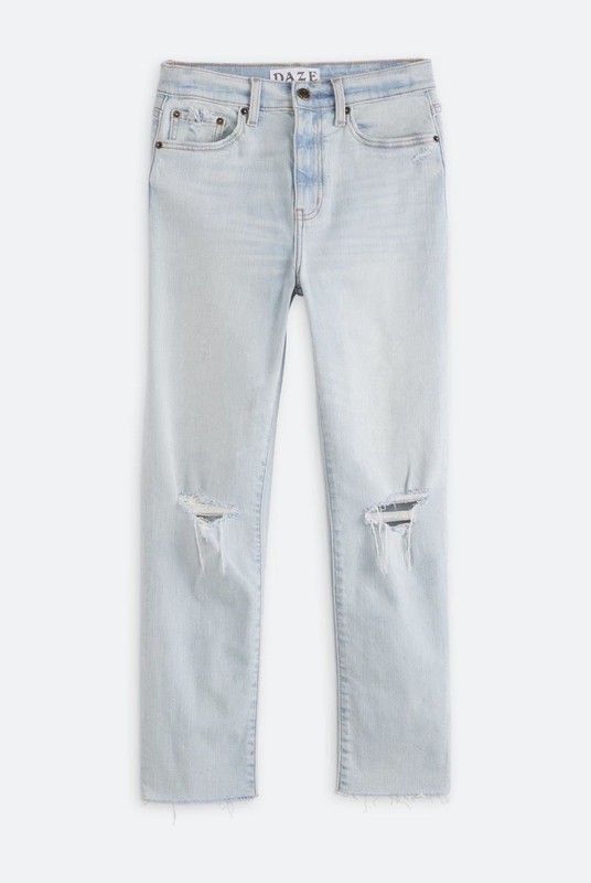 Stitch Fix DAZE Denim Daily Driver High Rise Skinny Straight Jeans 32 Light Wash
