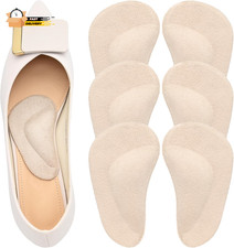 Gel Arch Support, 3 Pairs Shoe Insoles for Flat Feet, Reusable Arch Inserts For