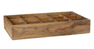 Ib Laursen - Holzkiste Unika 35x56cm Alt Holz Kiste mit 15 Fächer 21034-30