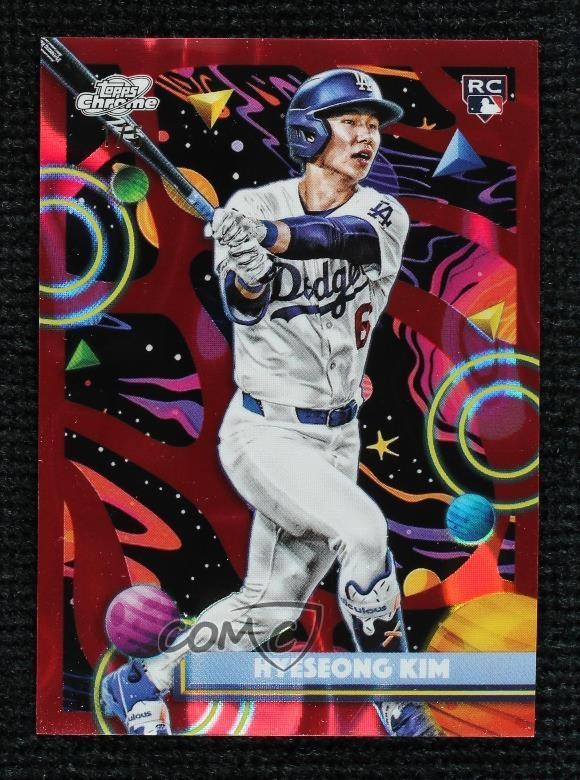 2025 Topps Cosmic Chrome Red Flare Refractor 1/5 Hyeseong Kim #181 Rookie RC