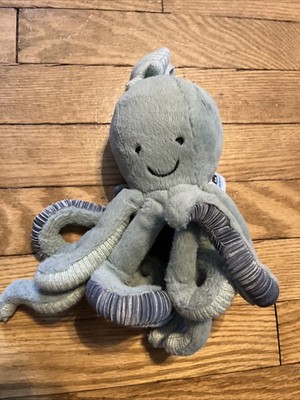 Jellycat Octopus Plush Baby Activity Toy Odell Carseat Hanger  rattle Blue