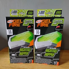 Nerf Pro Gel Fire Nightfall Hopper w/ 5000 Glow in the Dark Rounds- 2, Free Ship
