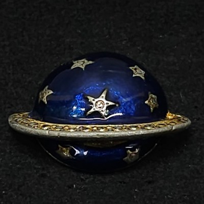 Celestial Planet Star Tie Tack Hat Coat Lapel Pin Back Brooch Enamel