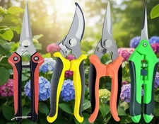4 Pack Garden Pruning Shears Scissors Set, Stainless Steel Sharp Clippers Flower