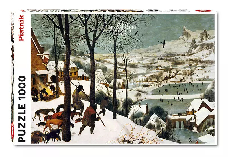 9001890552342 Puzzle 1000 elementów. Bruegel, Myliwi na niegu Piatnik