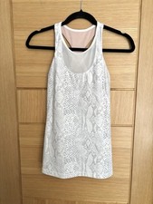 Lululemon Mesh With Me With Attached Sports Bra  Vest Top UK8