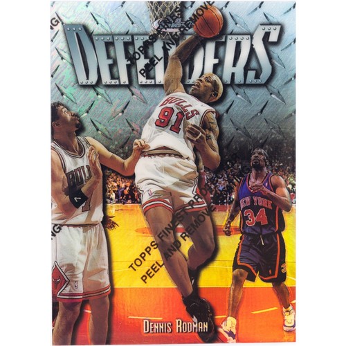 1997 Topps Finest Silver rifrattore con rivestimento 275 Dennis Rodman /1090 PSA 10 Pop1 - Foto 8 di 11