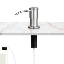 Built-in Stainless Steel Soap Dispenser for Countertops with Long Hose