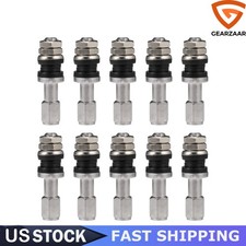 10pack Stainless Steel Wheel Tire Valve Stems Hight Pressure Bolt In With 10pack