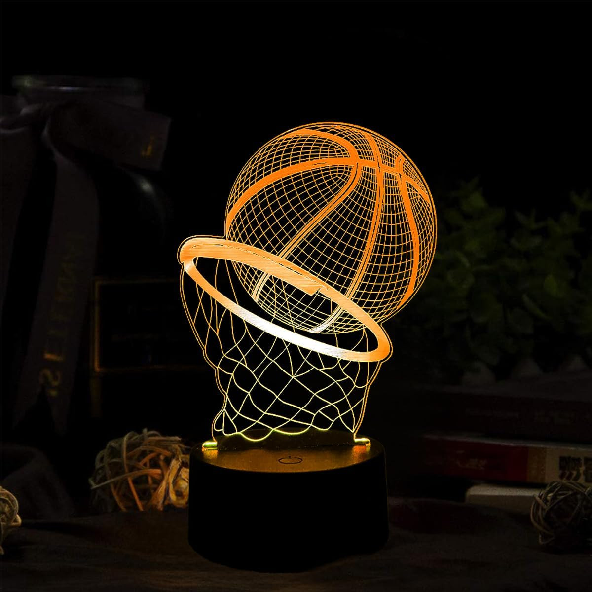 Lampada 3D Basket - Gadget Pallacanestro LED 16 Colori con USB