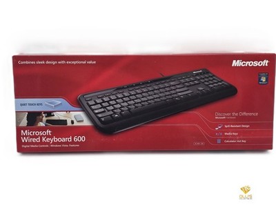 Microsoft Wired Keyboard 600 Tastatur QWERTY Desktop US Layout NEU! Windows USB