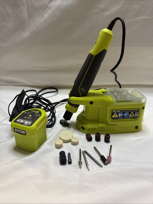 #ad Ryobi PRT100 18V 23000 RPM Rotary Tool And Charger READ DESCRIPTION Tested $34.00