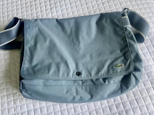 Excellent Condition Grey/Blue Lacoste Messenger Bag. Vintage. Great Condition