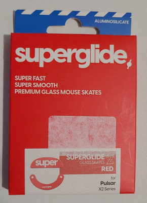 Superglide 2 Glass Mouse Skates RED for Pulsar X 2 Series (PX2SGR2)