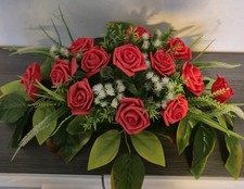 Grabgesteck Blumengesteck Grabschmuck Gesteck KunstbKunstgesteck 60 cm  PREMIUM