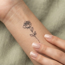 Temporary Fake Tattoo Sticker Disposable Tattoo Rose Roses Black Motif NEW